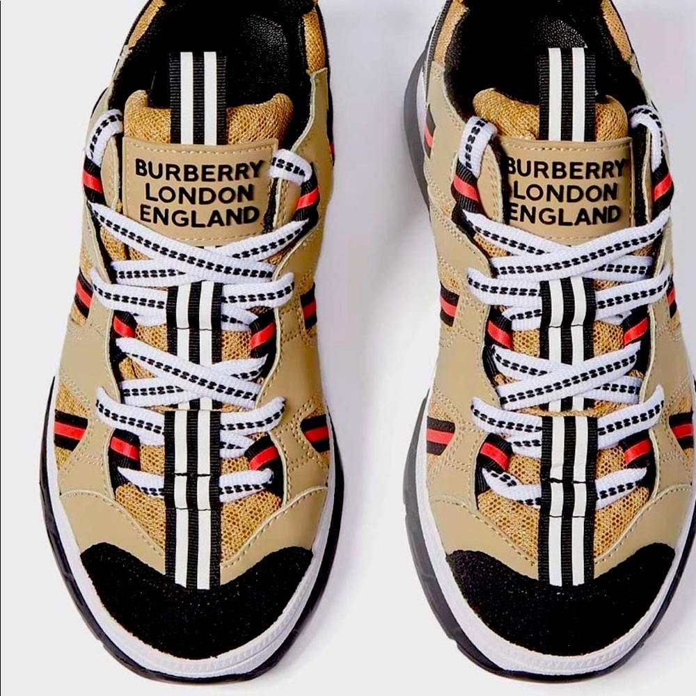 Size 2 unisex Burberry sneakers kids